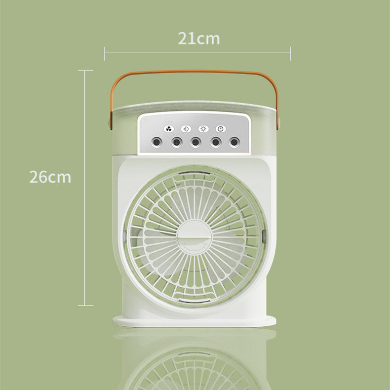 Portable USB Air Conditioner Cooling Fan With 5 Sprays 7 Color Light 600ML Water Tank Spray Mist Air Cooler Humidifiers sunstore