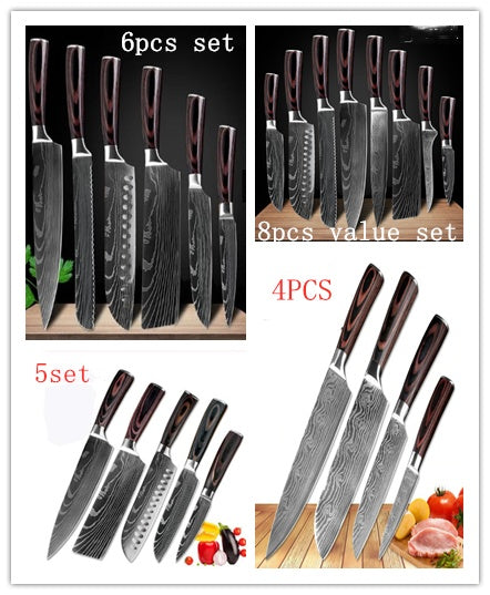 Carpenter's Special Set 6-piece Set 8-piece Set Knife Chef Knife Kitchen Knife Cooking sun store