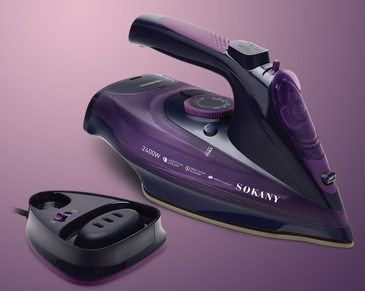 Steam Iron 5 Speed Adjust Cordless Charging Portable Clothes Ironing Steamer Portable Ceramic Soleplate sun store