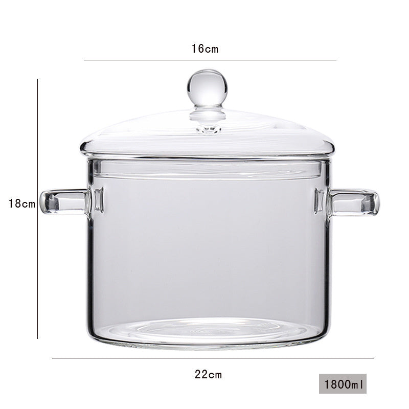 Glass Pot Stove Pot Kitchen Transparent Mini Soup Pot Stove Stove Cooking Tools Accessories sun store
