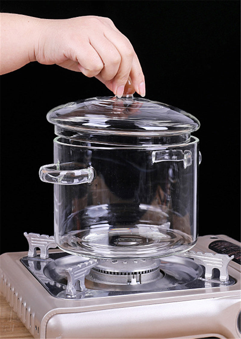 Glass Pot Stove Pot Kitchen Transparent Mini Soup Pot Stove Stove Cooking Tools Accessories sun store