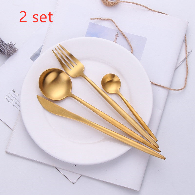 tableware stainless steel spoon set sun store