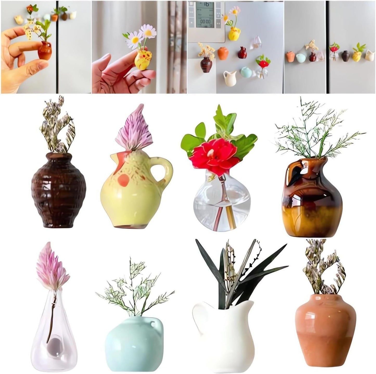 Mini Vase Refridgerator Magnets Domestic Ornaments sunstore