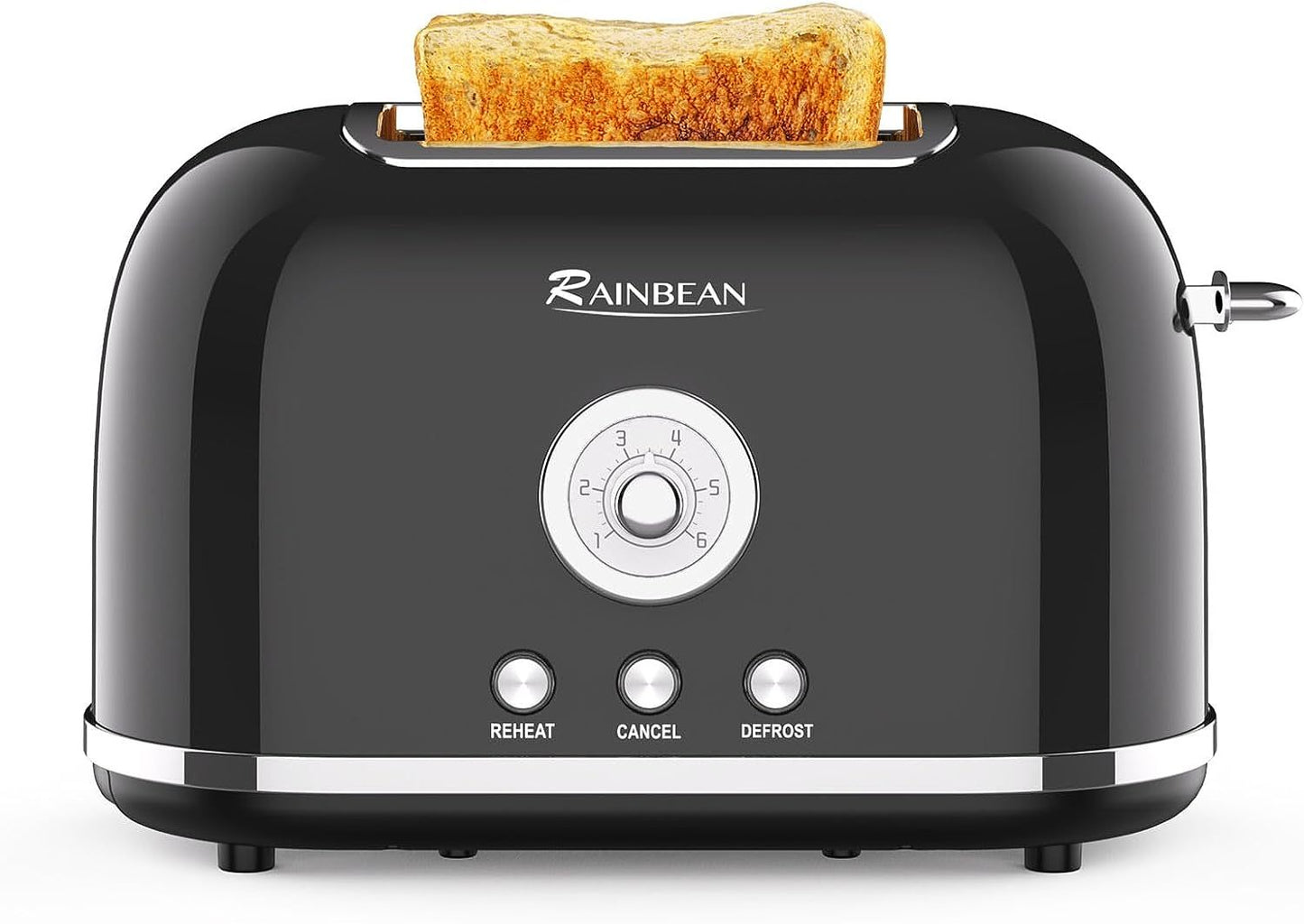 Toaster 2 Slice Retro Toaster Stainless Steel With 6 Bread Shade Settings And Bagel Cancel Defrost Reheat Function, Cute Bread Toaster With Extra Wide Slot And Removable Crumb Tray sun store