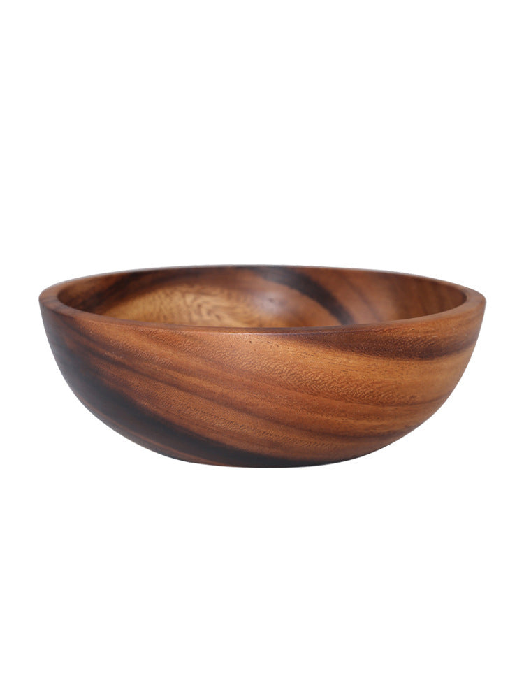 Kitchen Natural Wooden Bowl Household Fruit Bowl Salad Bowl For Home Restaurant Food Container Wooden Utensils Note The Size Hot sunstore