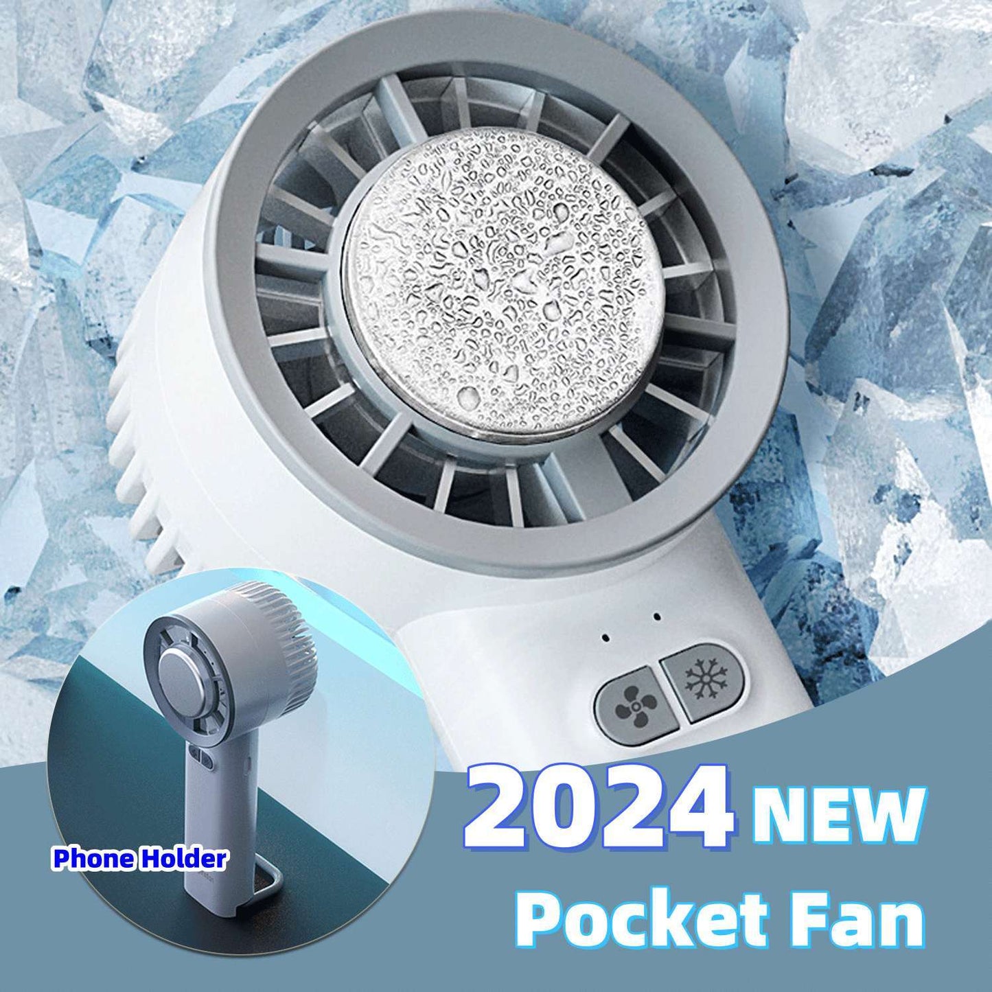 2024 Summer Gadget Handheld Turbo Jet Fan Mini Portable Ice Cold Fan Generation Brushless Motor Wind High Speed Duct Fans Violent Blower sunstore