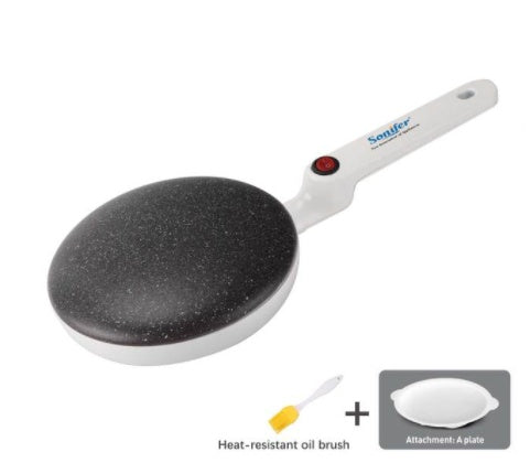 Breakfast Crepe Maker Spherical Non-stick Baking Pan, One Stick, Two Flips sun store