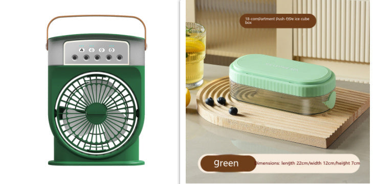 Portable USB Air Conditioner Cooling Fan With 5 Sprays 7 Color Light 600ML Water Tank Spray Mist Air Cooler Humidifiers sunstore