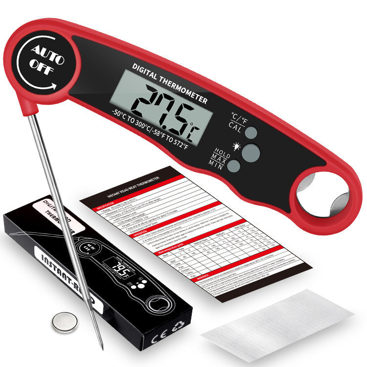 Folding Kitchen Food Thermometer Electronic Food Grill Thermometer sun store