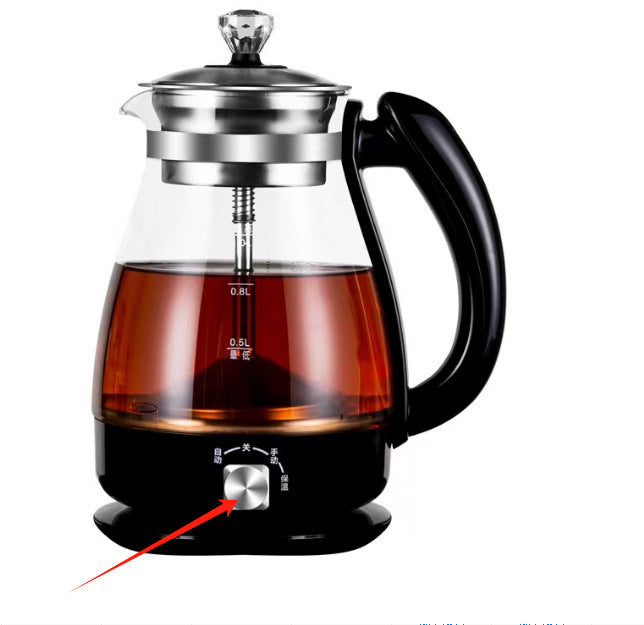 1L Automatic Steam Tea Maker Insulation Household Glass Electric Kettle sun store
