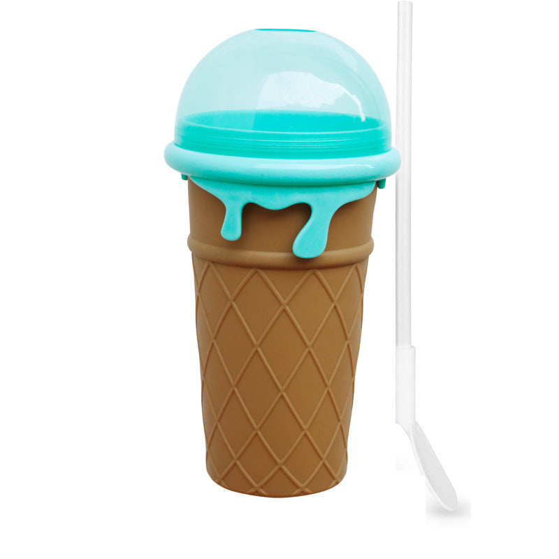 500ml Large Capacity Slushy Cup Summer Squeeze Homemade Juice Water Bottle Quick-Frozen Smoothie Sand Cup Pinch Fast Cooling Magic Ice Cream Slushy Maker Beker Kitchen Gadgets sunstore