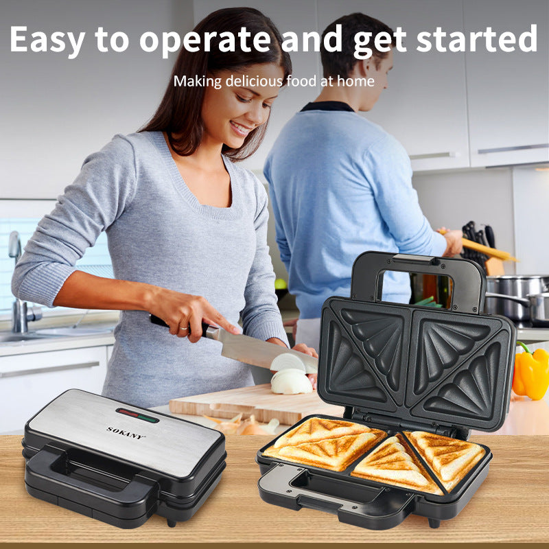 SOKANY08001 Sandwich machine Home breakfast machine Griddle electric baking pan double-sided bread press toaster Hypersku
