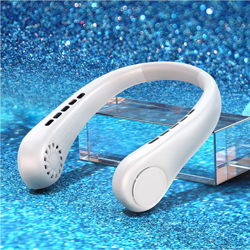 New Mini Neck Fan Portable Bladeless Hanging Neck Rechargeable Air Cooler Mini Summer Sports Fans sunstore
