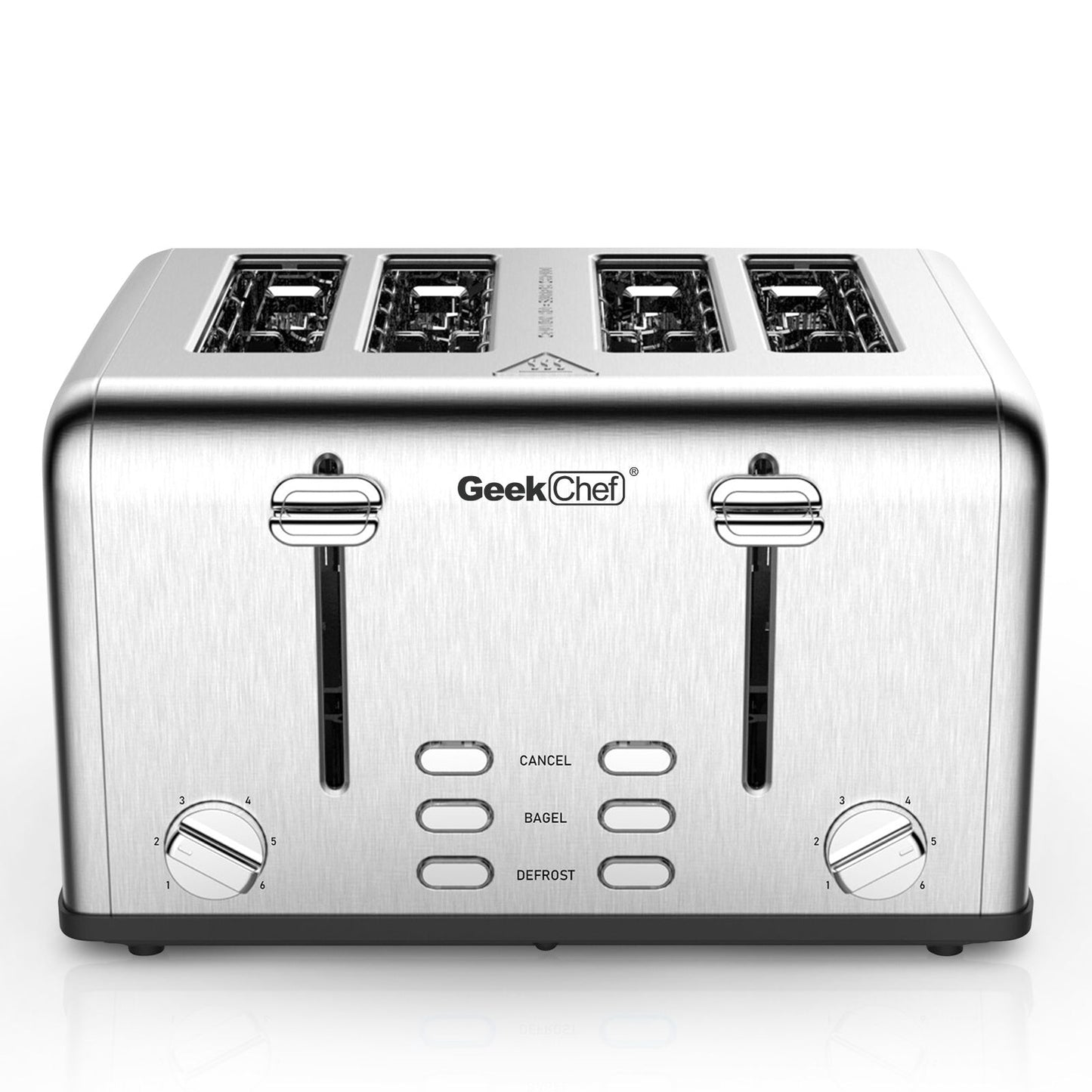 Prohibit Shelves In The Amazon. Toaster 4 Slice, Geek Chef Stainless Steel Extra-Wide Slot Toaster With Dual Control Panels Of Bagel,Defrost,Cancel Function,Ban Amazon sun store