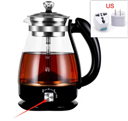 1L Automatic Steam Tea Maker Insulation Household Glass Electric Kettle sun store
