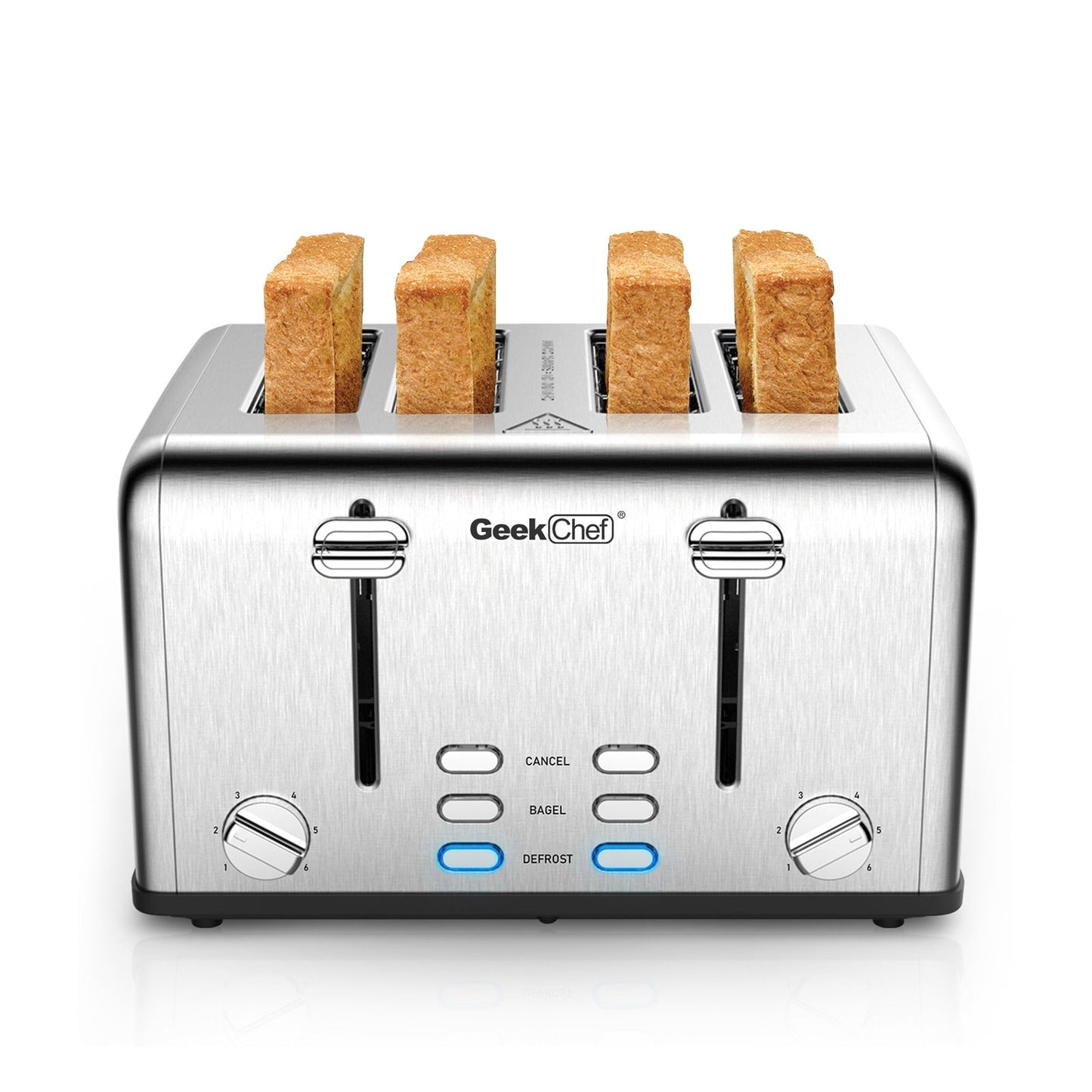 Prohibit Shelves In The Amazon. Toaster 4 Slice, Geek Chef Stainless Steel Extra-Wide Slot Toaster With Dual Control Panels Of Bagel,Defrost,Cancel Function,Ban Amazon sun store