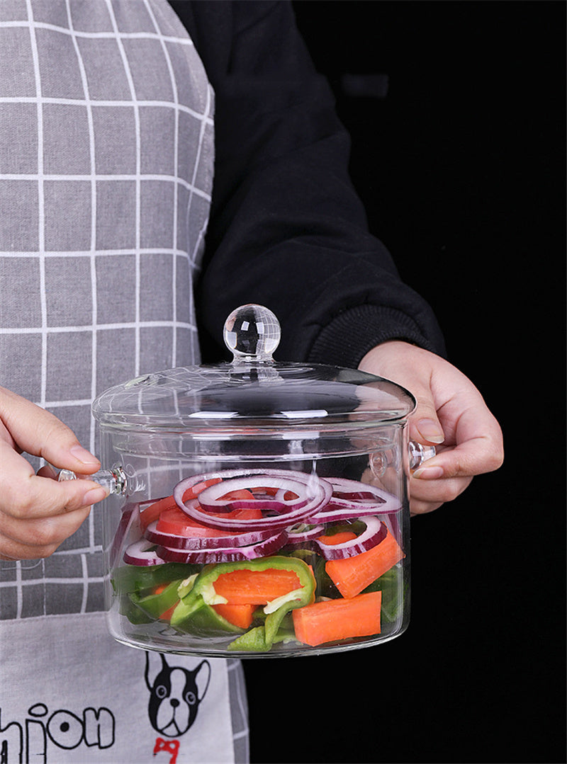 Glass Pot Stove Pot Kitchen Transparent Mini Soup Pot Stove Stove Cooking Tools Accessories sun store