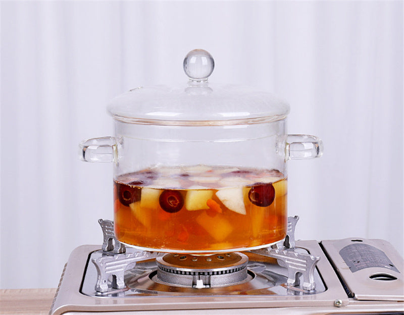 Glass Pot Stove Pot Kitchen Transparent Mini Soup Pot Stove Stove Cooking Tools Accessories sun store