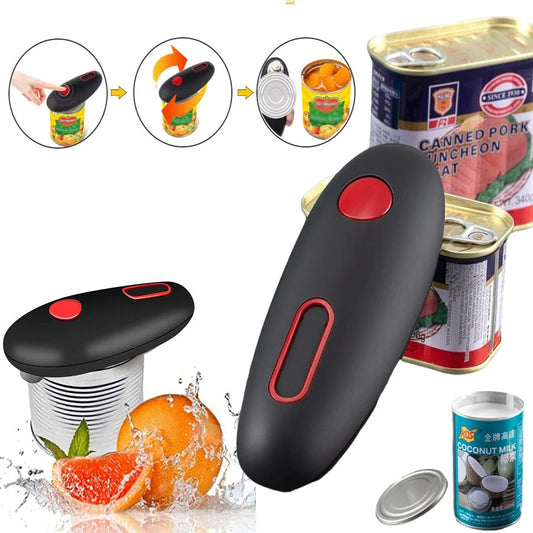Electric Can Opener Automatic Jar Bottle Can Machine One Touch Portable Kitchen Hand Free Opening Opener Tool Gadgets sunstore