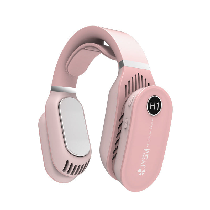 USB Portable Fan Hanging Neck Fan Cooling Cooler Heater Heating Air Conditioner Neck Massager for Home Office, Travel sunstore