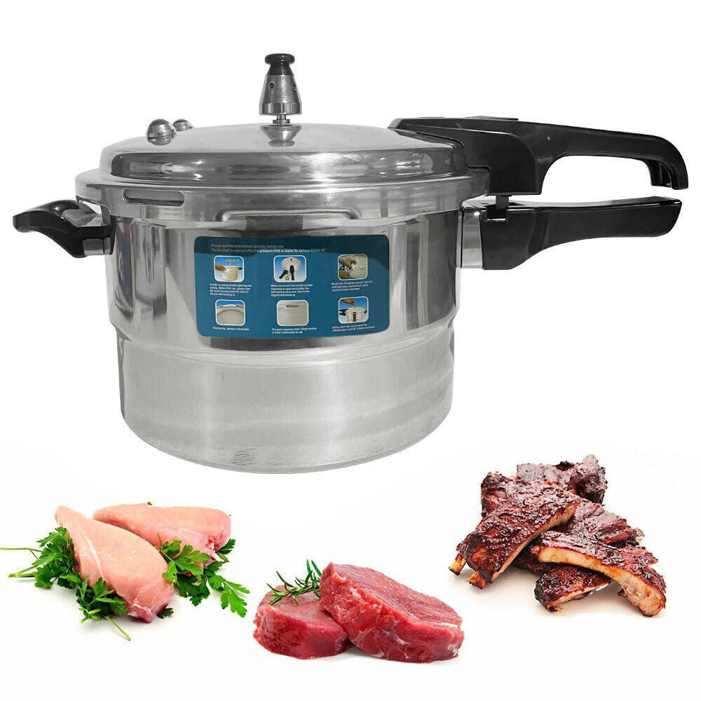 5L Aluminium Pressure Cooker Quick With Lid Latch Indicator Explosion-Proof