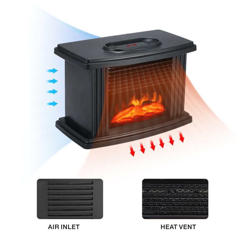 European style Fireplace heater heater Household living room bedroom flame heater stove small desktop hot fan