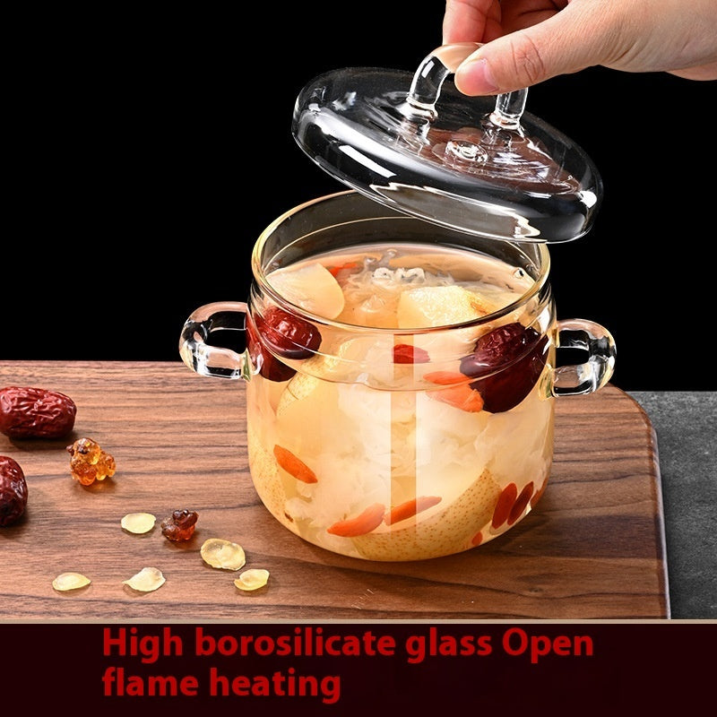 High Temperature Resistant Glass With Lid Slow Cooker